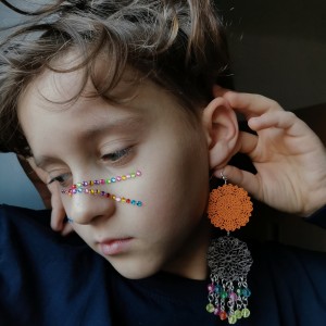 kolczyki wiszące etno