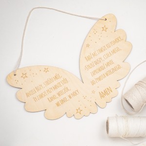 Skrzydła z modlitwą, pamiątka chrztu