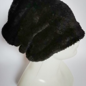 Czapka futrzana czarna ciepła