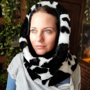 komin tuba sztuczne futerko