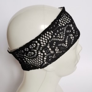 Opaska koronkowa czarna