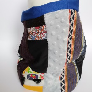 komin patchworkowy boho handmade kolorowy ciepły