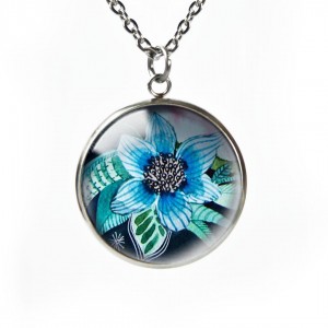 Blue flower naszyjnik
