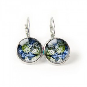 Blue spring kolczyki