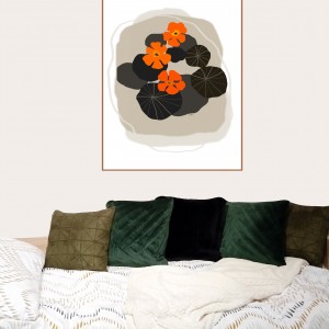 Nasturcje grafika autorska, plik cyfrowy do pobrania, wydrukuj jak chcesz