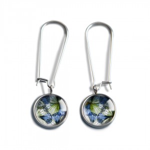 Blue spring kolczyki