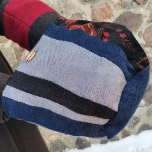 Czapka ciepła szyta patchworkowo