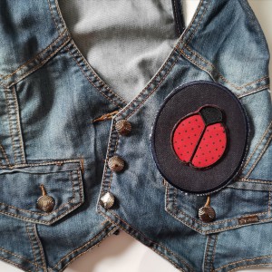 Dwie łaty jeansowe z biedronka