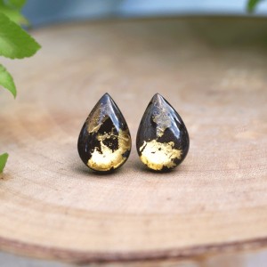 Kolczyki Łezki 24 K Złoto Srebro 925