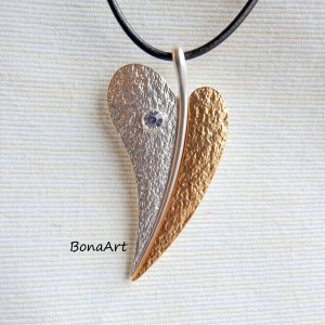 "Serce" - naszyjnik skórzany