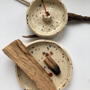 PALOLOPULI DUET podstaweczka pod kadzidełko wraz z talerzykiem