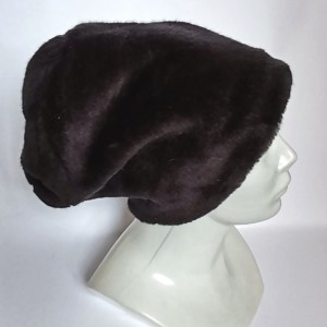 Czapka futrzana czarna ciepła krótki włos