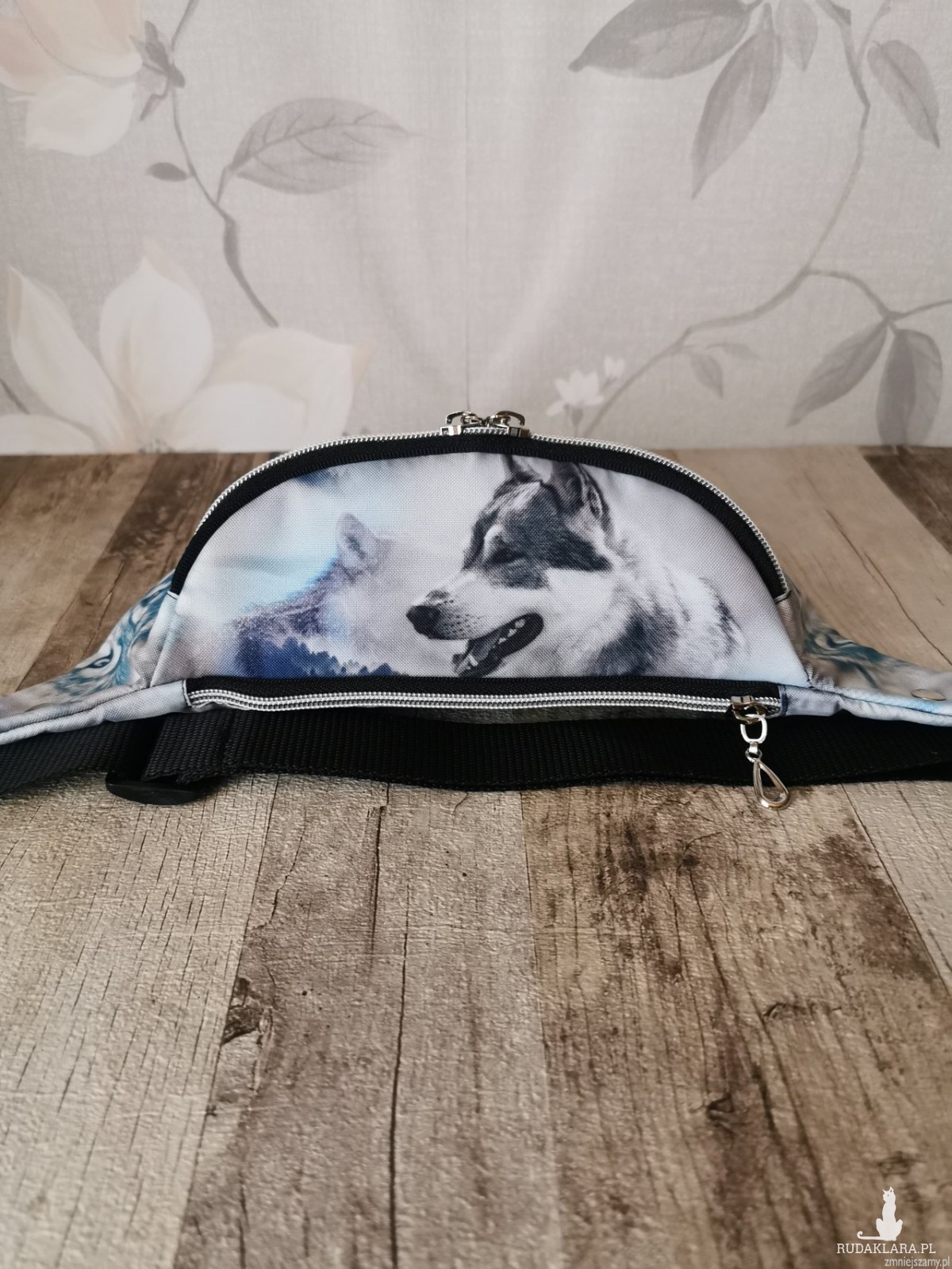 Nerka saszetka biodrowa wodoodporna handmade torebka na pas torebka na ramię torba mini wilk