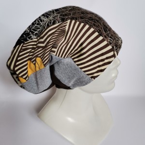 Czapka damska szyta patchworkowo smerfetka