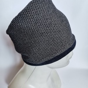 Szeroka opaska szaro granatowa ciepła