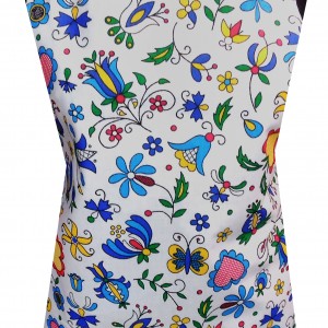 Fartuszek folkowy kuchenny  z kieszonką