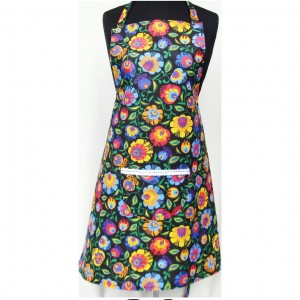 Fartuszek folkowy kuchenny  z kieszonką