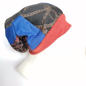 Czapka damska patchworkowa smerfetka