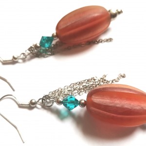 kolczyki wiszące etno boho