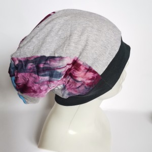 Czapka damska codzienna patchworkowa smerfetka