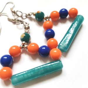 kolczyki wiszące etno boho