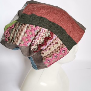 Czapka damska codzienna patchworkowa smerfetka