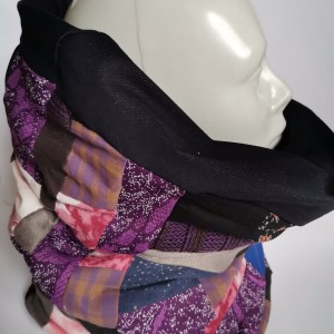 komin patchworkowy boho handmade kolorowy ciepły