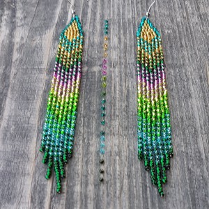 1960 Kolczyki Koralikowe Gipsy Boho