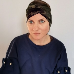 Opaska damska wiosenna moro