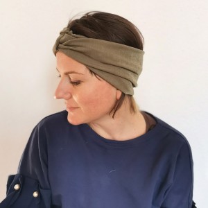 Opaska damska wiosenna khaki