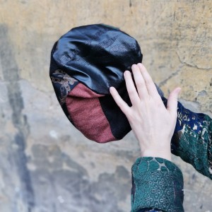 Czapka damska  patchworkowa