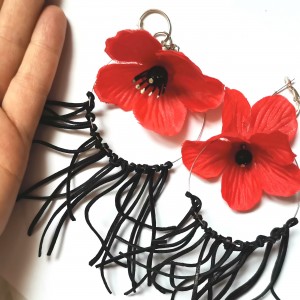 kolczyki wiszące etno boho