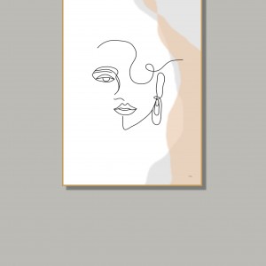 Grafika "Twarz kobiety" , plik cyfrowy do pobrania, wydrukuj jak chcesz