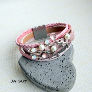 Bransoletka "Odcienie różu"