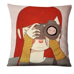 poszewka na poduszkę z wizerunkiem kobiety