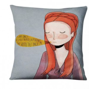 poszewka na poduszkę z wizerunkiem kobiety