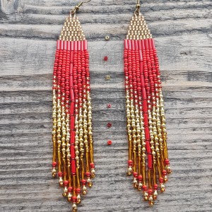 Kolczyki Ognista Czerwień