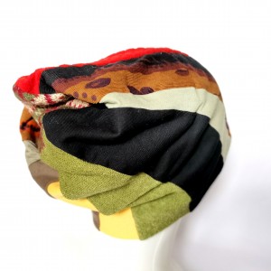 Czapka damska  patchworkowa smerfetka