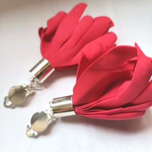 Klipsy wiszące kwiaty