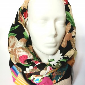 komin patchworkowy boho handmade kolorowy ciepły