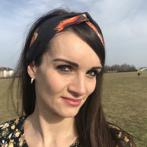 Dolce & Gabbana Styl Czarno- Pomaranczowa Opaska