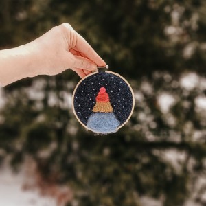 Tamborek dekoracyjny Marzycielka Zimowa