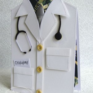 Kartka Fartuch Lekarski, podziękowanie dla lekarza