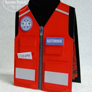 Kartka Kamizelka Ratownika Medycznego, podziękowanie dla lekarza, ratownika