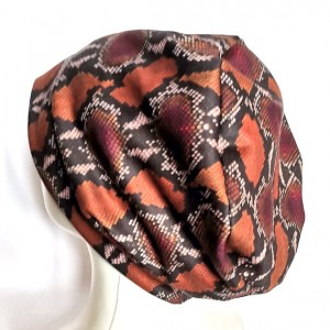 czapka skóra węża etno boho