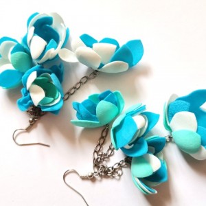 kolczyki wiszące etno boho