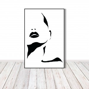 Kobieta - grafika czarno-biała, plik cyfrowy do pobrania, wydrukuj jak chcesz