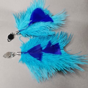 klipsy strusie pióra