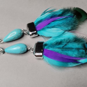 klipsy długie pióra