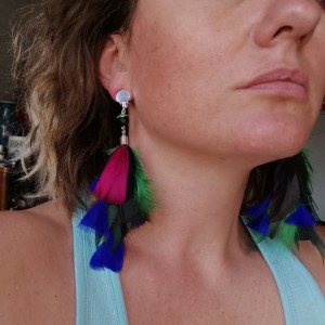 klipsy długie pióra